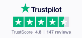 Trustpilot 4.8 β 147 reviews